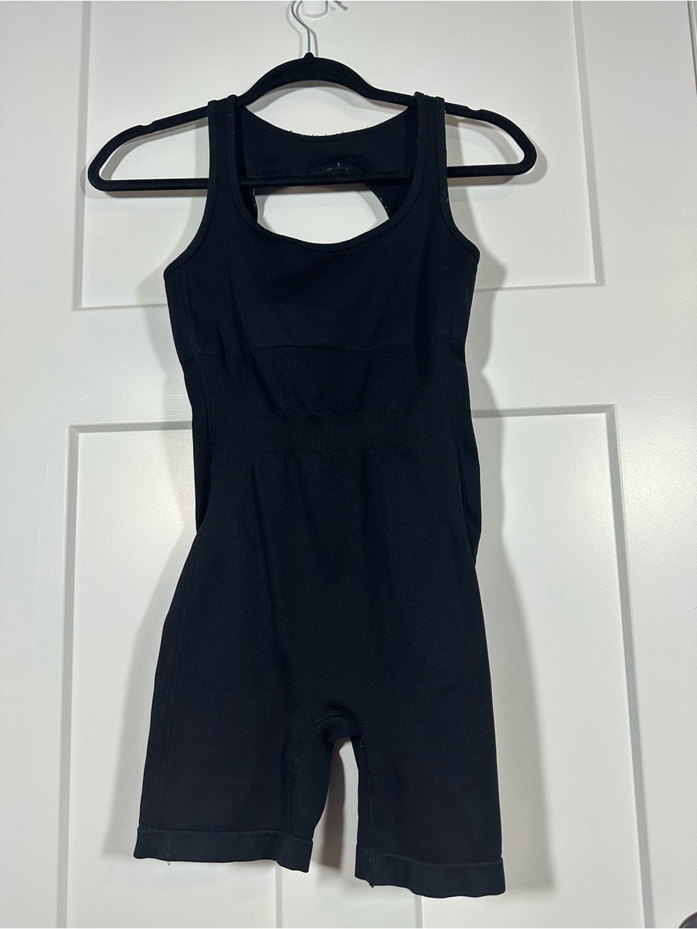 Black Sleeveless Shapewear Romper